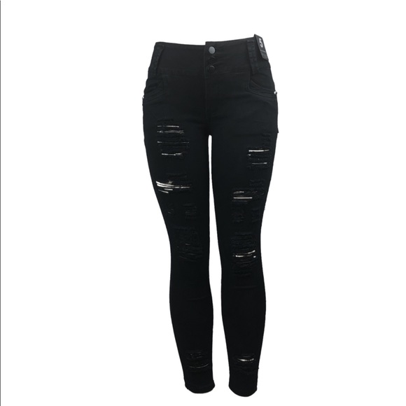 LA BONITA JEANS Women’s High Waist Ripped Skinny - Picture 5 of 5